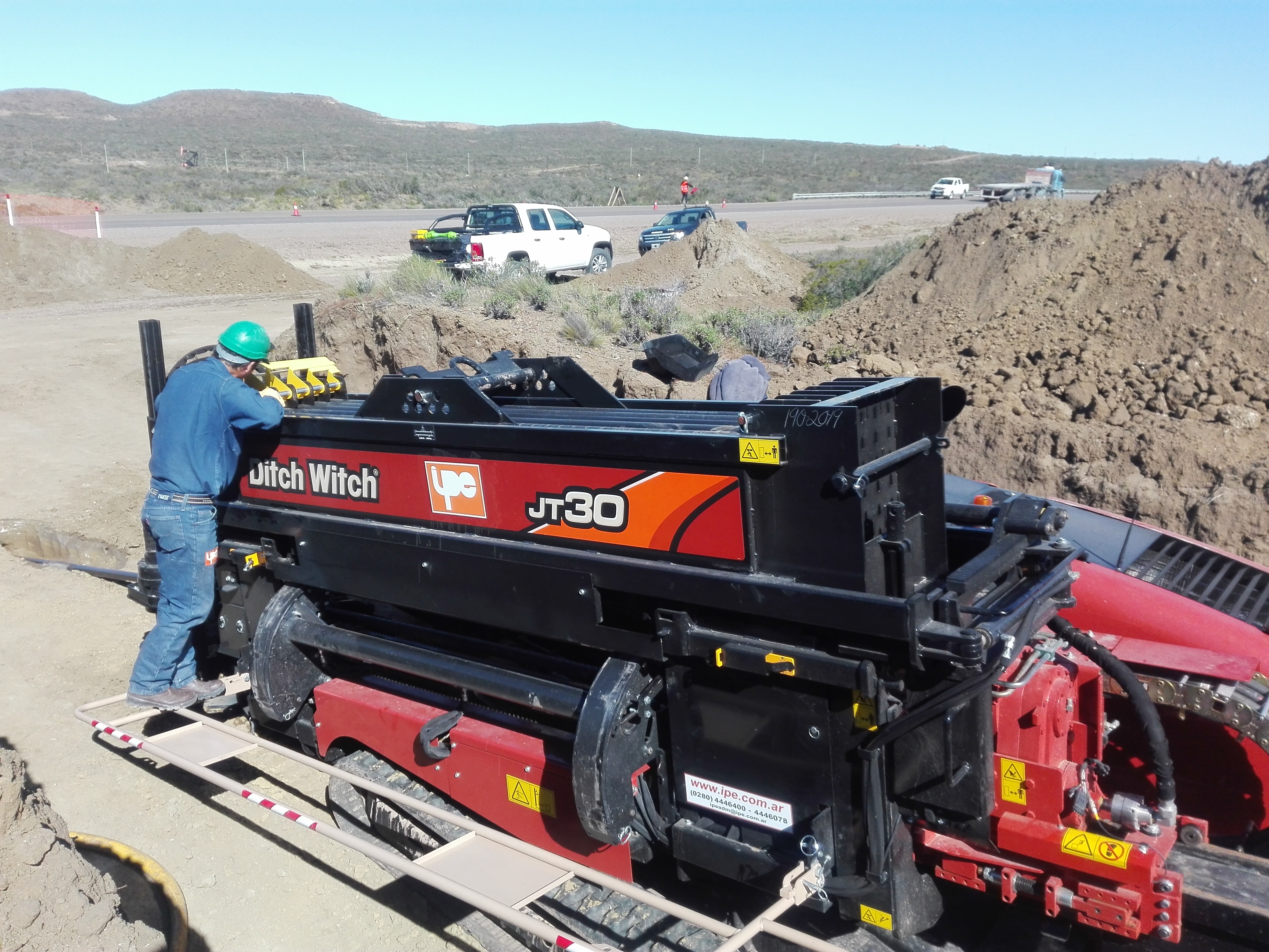 Equipo de tunelería en obra